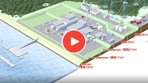 志賀原子力発電所の特徴　発電所前面県道