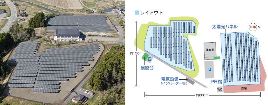 珠洲太陽光発電所のレイアウト